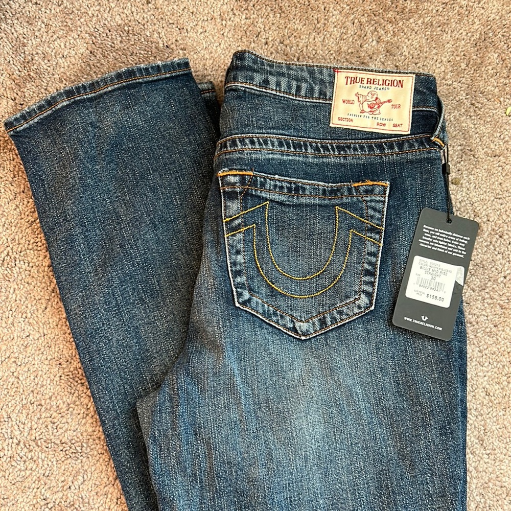 True religion Billie mid-rise straight jeans